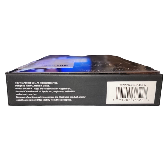 NWT MVMT C24 iPHONE 8 Plus/7/6s/6 Plus Clear Black Hybrid Protective Phone Case - Picture 3 of 5